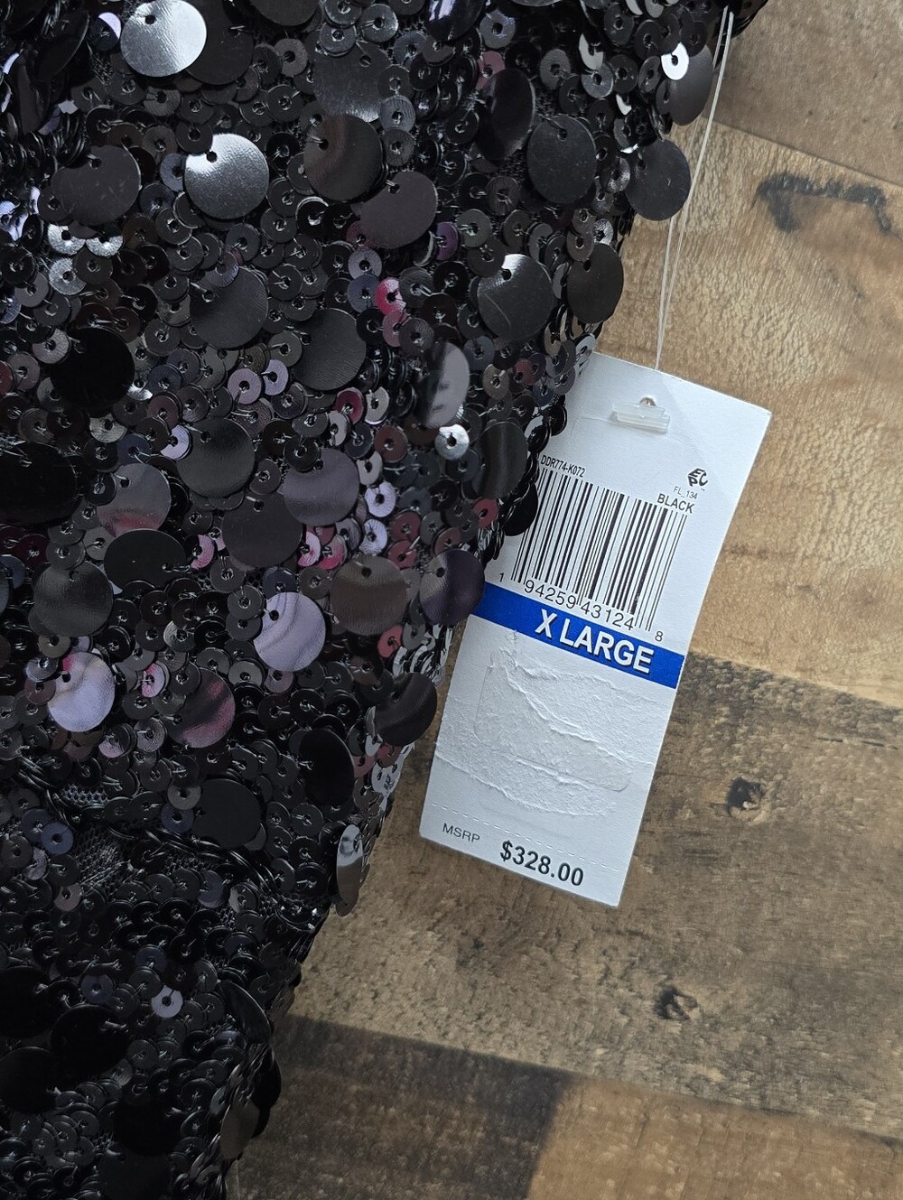 Dress the Population Black Sequin V-Neck Jumpsuit Gown - Picture 9 of 16